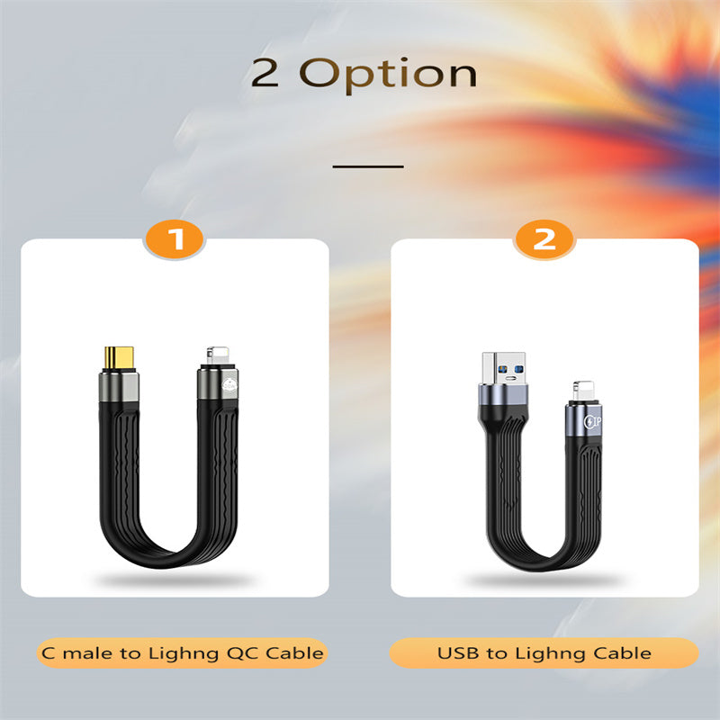 USB to Lightning Cell Phone Cable 14.5cm FPC 100W Fast Charging Data Cord for iPhone iPad USB to Lightning Cell Phone Cable 14.5cm FPC 100W Fast Charging Data Cord for iPhone iPad